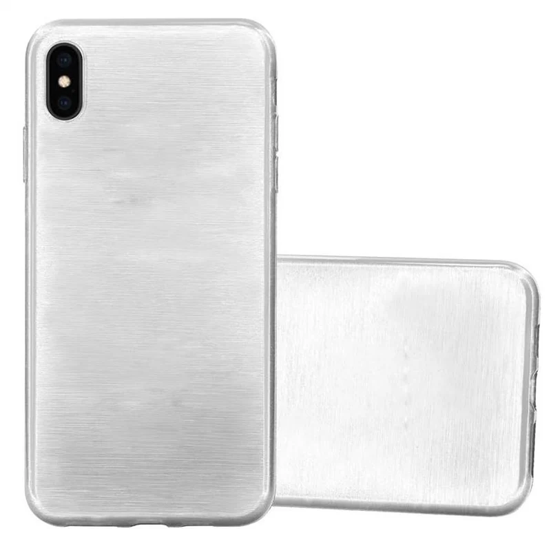 Cadorabo Hülle kompatibel mit Apple iPhone XS MAX Schutzhülle aus flexiblem TPU Silikon im Brushed Design