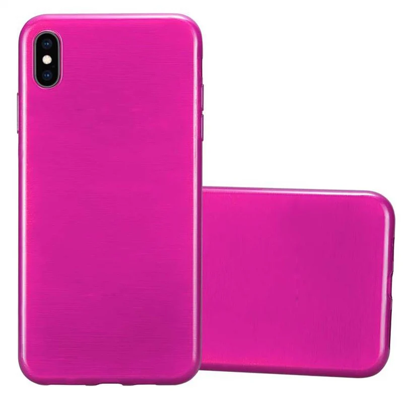Cadorabo Hülle kompatibel mit Apple iPhone XS MAX Schutzhülle aus flexiblem TPU Silikon im Brushed Design