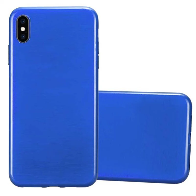 Cadorabo Hülle kompatibel mit Apple iPhone XS MAX Schutzhülle aus flexiblem TPU Silikon im Brushed Design