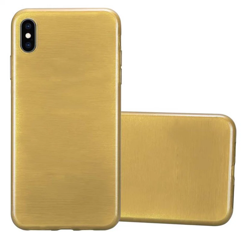 Cadorabo Hülle kompatibel mit Apple iPhone XS MAX Schutzhülle aus flexiblem TPU Silikon im Brushed Design