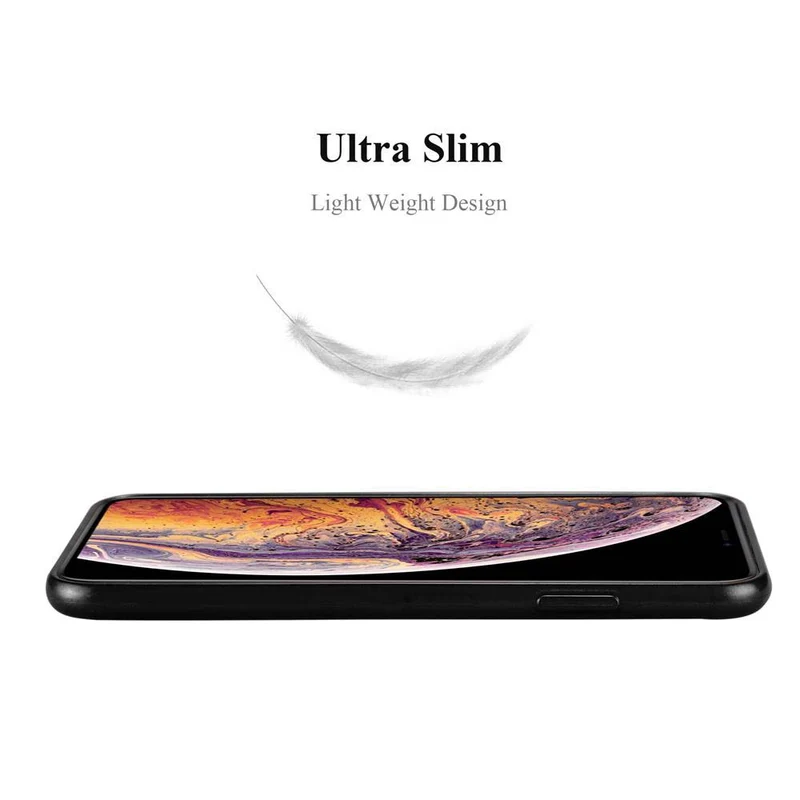 Cadorabo Hülle kompatibel mit Apple iPhone XS MAX Schutzhülle aus flexiblem TPU Silikon im Brushed Design