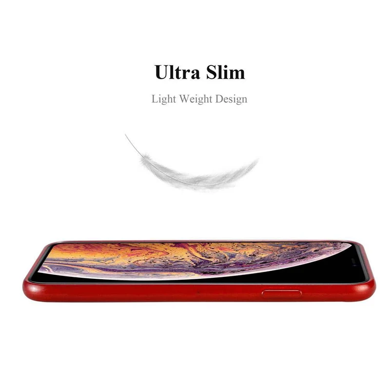 Cadorabo Hülle kompatibel mit Apple iPhone XS MAX Schutzhülle aus flexiblem TPU Silikon im Brushed Design