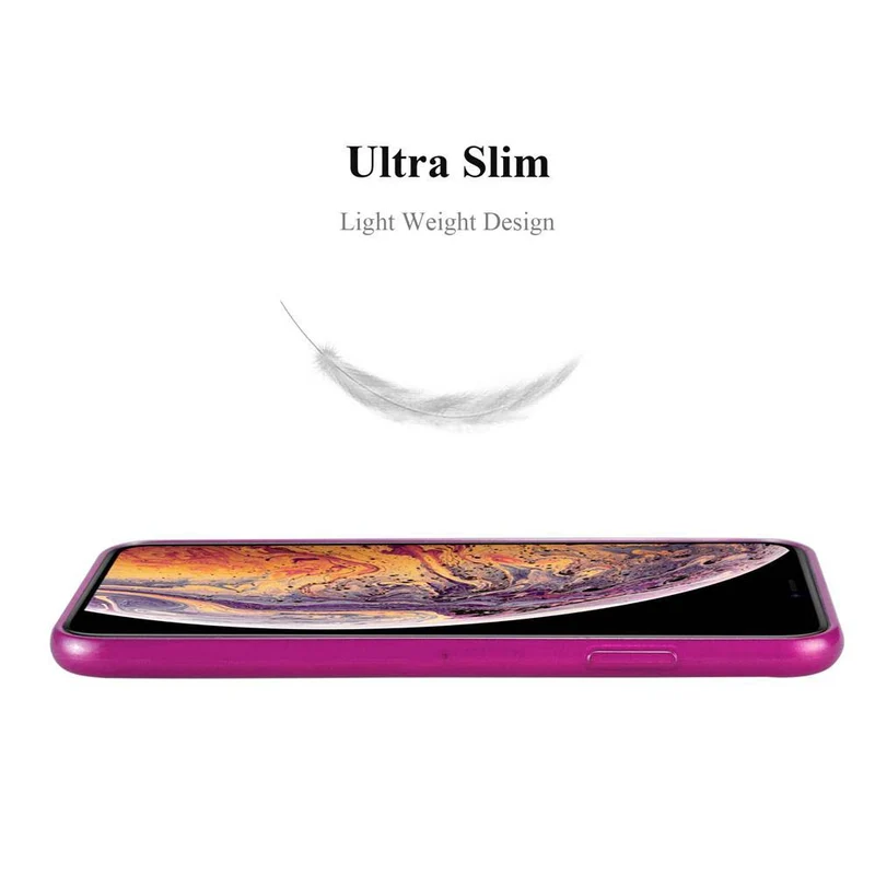 Cadorabo Hülle kompatibel mit Apple iPhone XS MAX Schutzhülle aus flexiblem TPU Silikon im Brushed Design