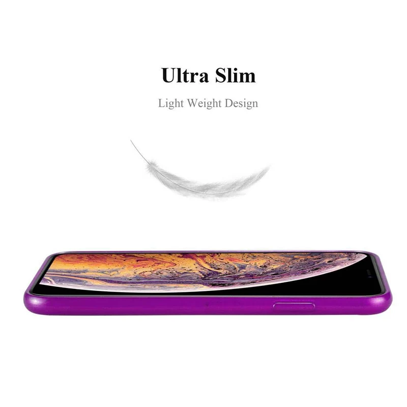 Cadorabo Hülle kompatibel mit Apple iPhone XS MAX Schutzhülle aus flexiblem TPU Silikon im Brushed Design