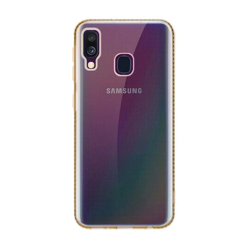 Cadorabo Hülle kompatibel mit Samsung Galaxy A40 Schutzhülle aus flexiblem TPU Silikon im Strass Design