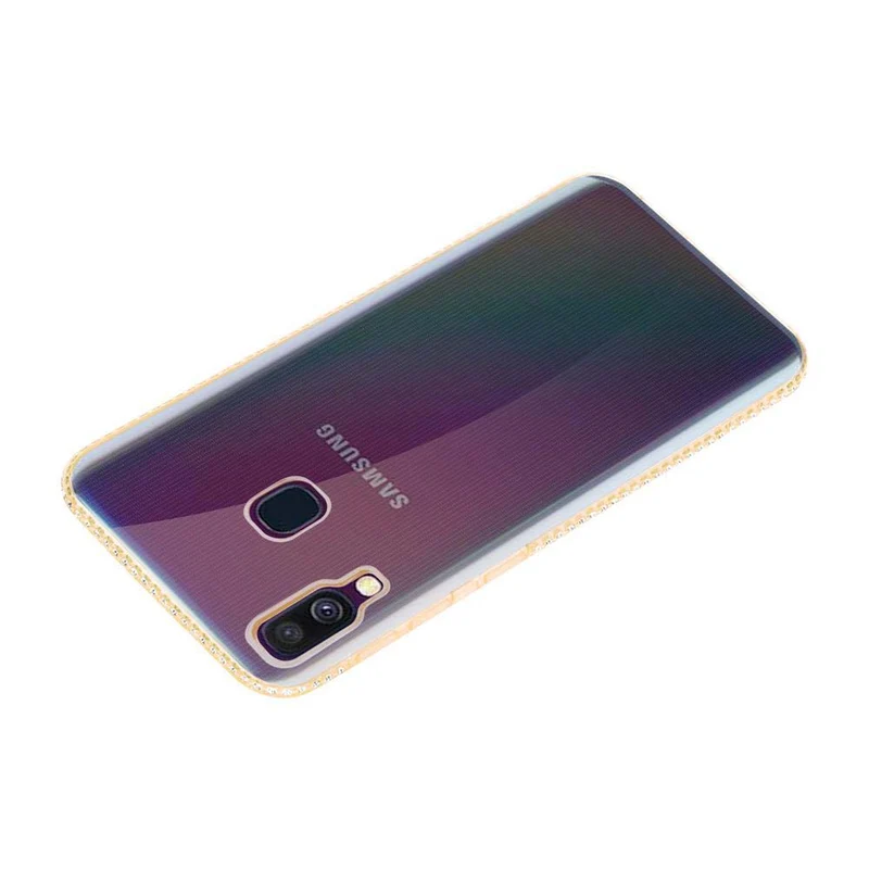 Cadorabo Hülle kompatibel mit Samsung Galaxy A40 Schutzhülle aus flexiblem TPU Silikon im Strass Design