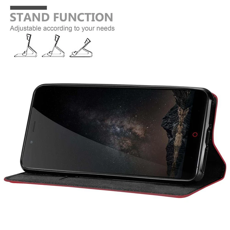 Cadorabo Hülle kompatibel mit ZTE Nubia Z11 MAX Schutzhülle mit Magnetverschluss, Standfunktion und Kartenfach