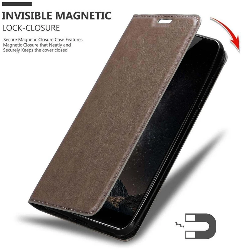 Cadorabo Hülle kompatibel mit ZTE Nubia Z11 MAX Schutzhülle mit Magnetverschluss, Standfunktion und Kartenfach