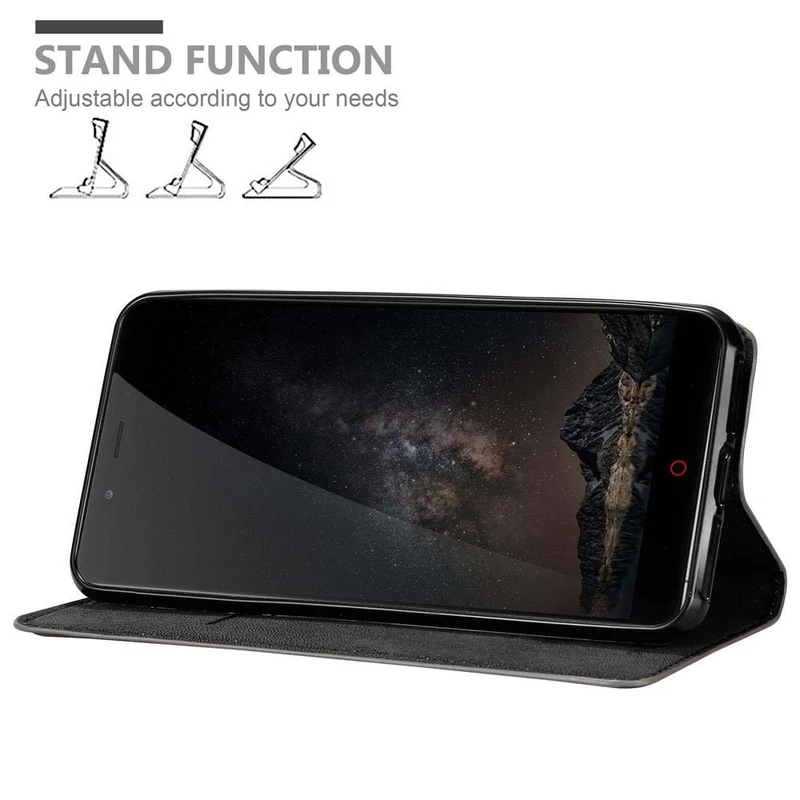 Cadorabo Hülle kompatibel mit ZTE Nubia Z11 MAX Schutzhülle mit Magnetverschluss, Standfunktion und Kartenfach