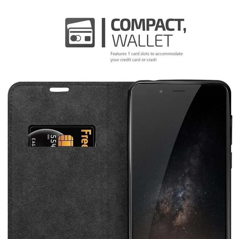 Cadorabo Hülle kompatibel mit ZTE Nubia Z11 MAX Schutzhülle mit Magnetverschluss, Standfunktion und Kartenfach