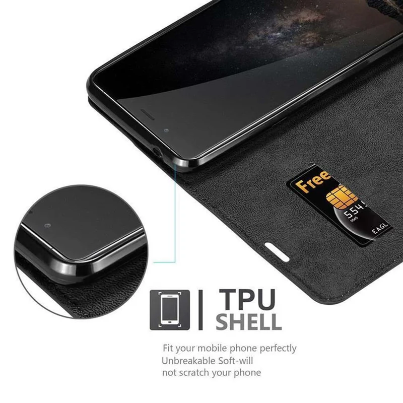Cadorabo Hülle kompatibel mit ZTE Nubia Z11 MAX Schutzhülle mit Magnetverschluss, Standfunktion und Kartenfach