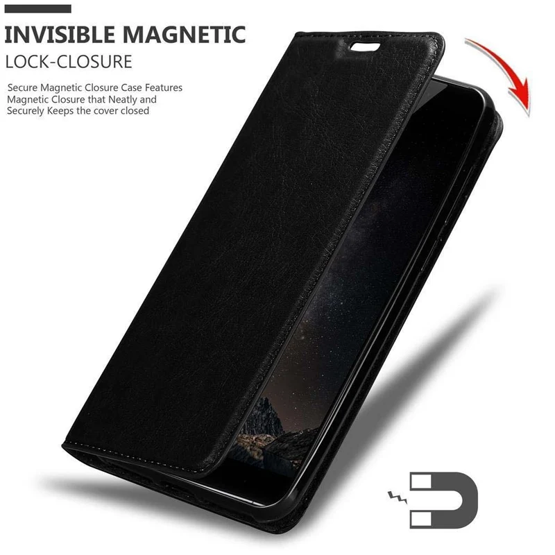 Cadorabo Hülle kompatibel mit ZTE Nubia Z11 MAX Schutzhülle mit Magnetverschluss, Standfunktion und Kartenfach