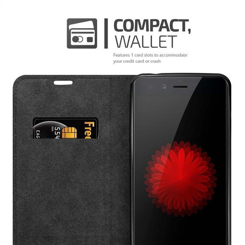 Cadorabo Hülle kompatibel mit ZTE Nubia Z11 MINI S Schutzhülle mit Magnetverschluss, Standfunktion und Kartenfach