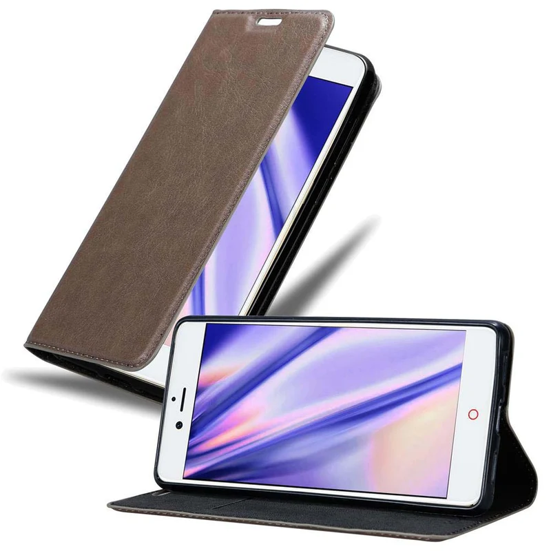 Cadorabo Hülle kompatibel mit ZTE Nubia Z11 Schutzhülle mit Magnetverschluss, Standfunktion und Kartenfach