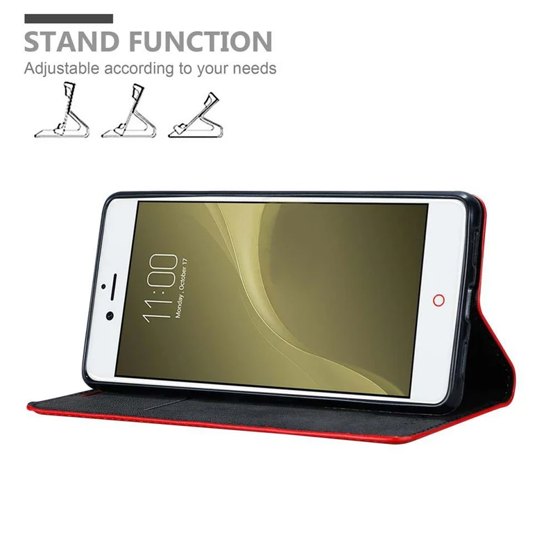 Cadorabo Hülle kompatibel mit ZTE Nubia Z11 Schutzhülle mit Magnetverschluss, Standfunktion und Kartenfach