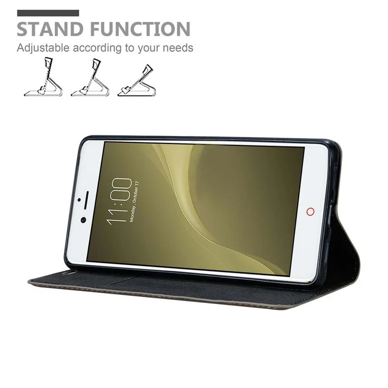 Cadorabo Hülle kompatibel mit ZTE Nubia Z11 Schutzhülle mit Magnetverschluss, Standfunktion und Kartenfach