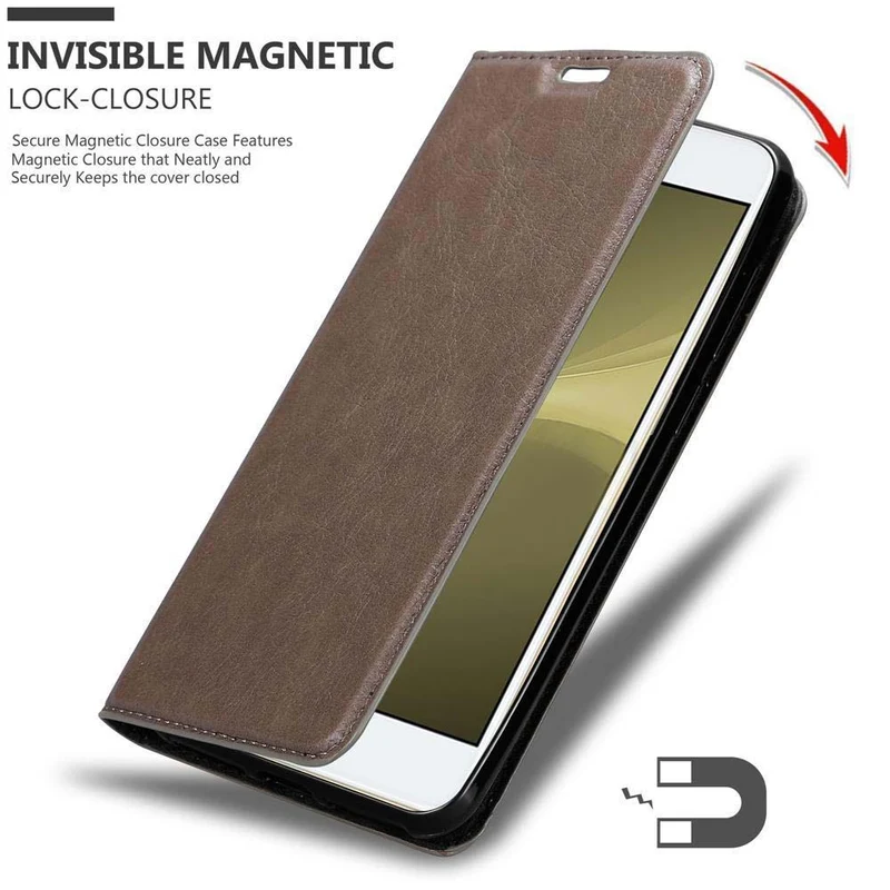 Cadorabo Hülle kompatibel mit ZTE Nubia Z11 Schutzhülle mit Magnetverschluss, Standfunktion und Kartenfach