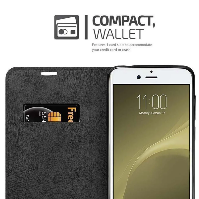 Cadorabo Hülle kompatibel mit ZTE Nubia Z11 Schutzhülle mit Magnetverschluss, Standfunktion und Kartenfach
