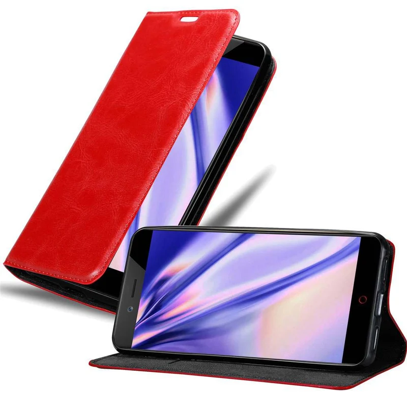 Cadorabo Hülle kompatibel mit ZTE Nubia Z17 MINI Schutzhülle mit Magnetverschluss, Standfunktion und Kartenfach