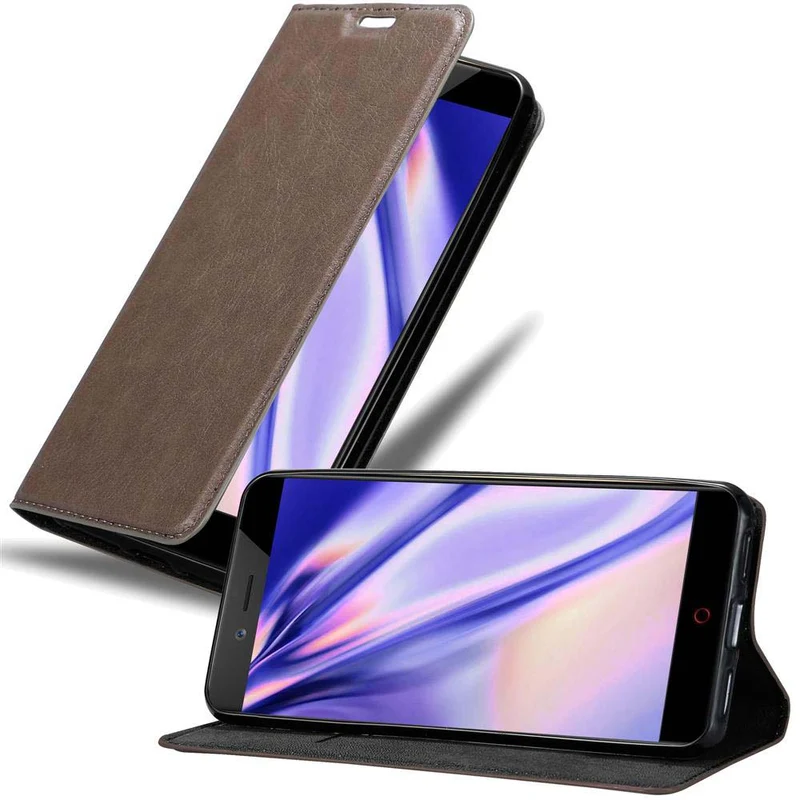 Cadorabo Hülle kompatibel mit ZTE Nubia Z17 MINI Schutzhülle mit Magnetverschluss, Standfunktion und Kartenfach