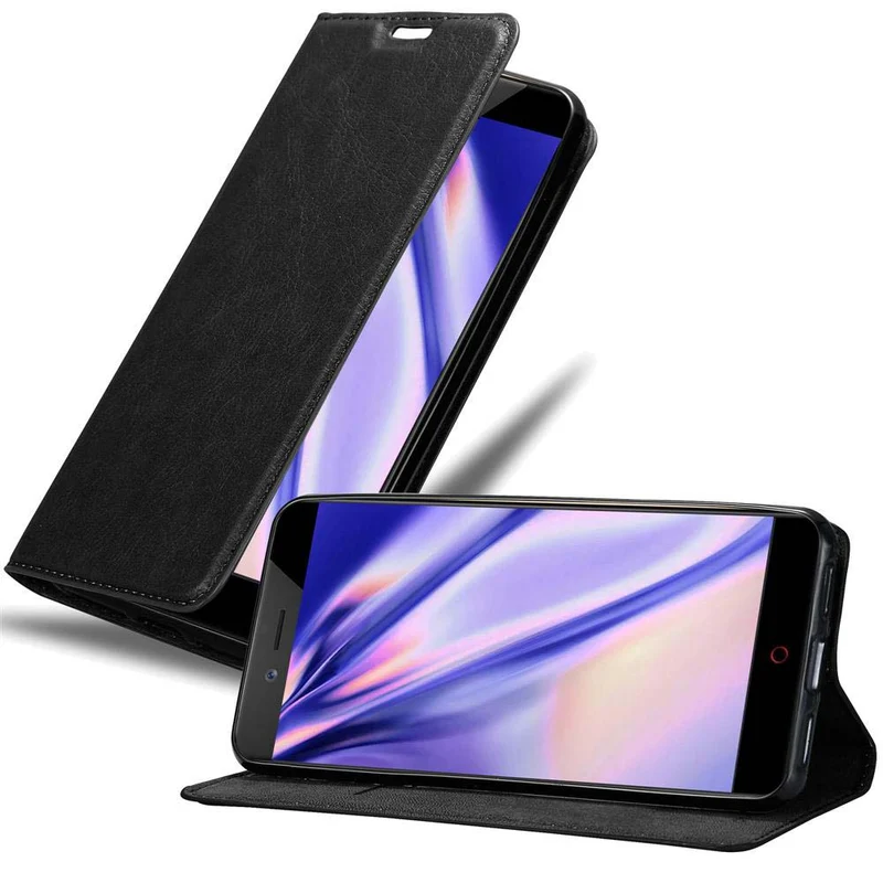 Cadorabo Hülle kompatibel mit ZTE Nubia Z17 MINI Schutzhülle mit Magnetverschluss, Standfunktion und Kartenfach