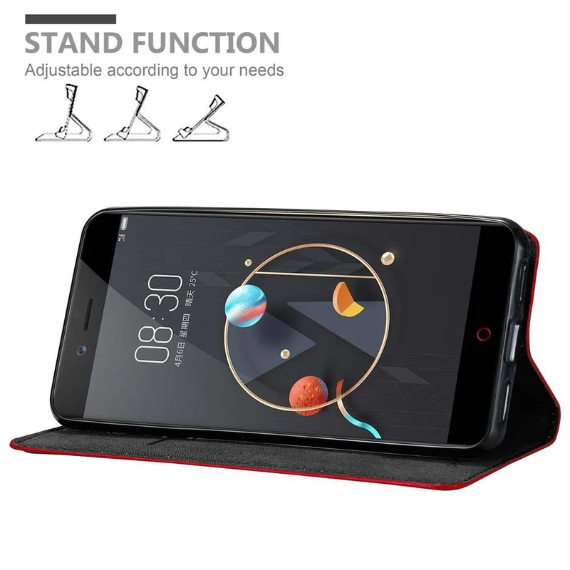 Cadorabo Hülle kompatibel mit ZTE Nubia Z17 MINI Schutzhülle mit Magnetverschluss, Standfunktion und Kartenfach