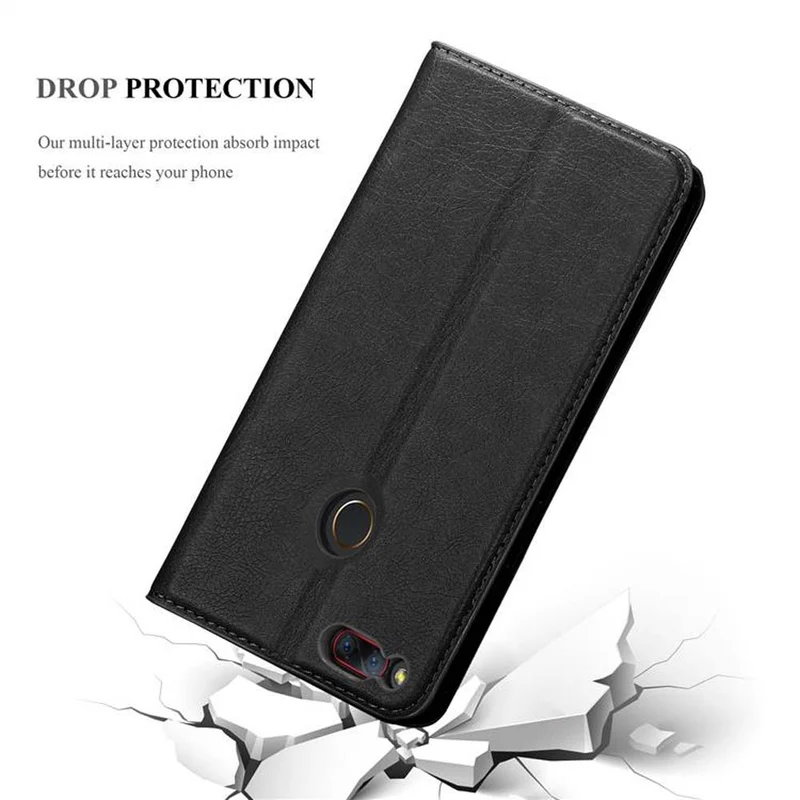 Cadorabo Hülle kompatibel mit ZTE Nubia Z17 MINI Schutzhülle mit Magnetverschluss, Standfunktion und Kartenfach