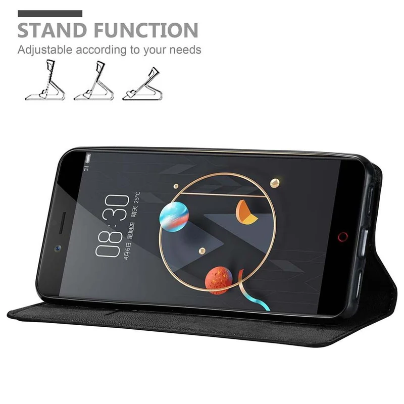 Cadorabo Hülle kompatibel mit ZTE Nubia Z17 MINI Schutzhülle mit Magnetverschluss, Standfunktion und Kartenfach