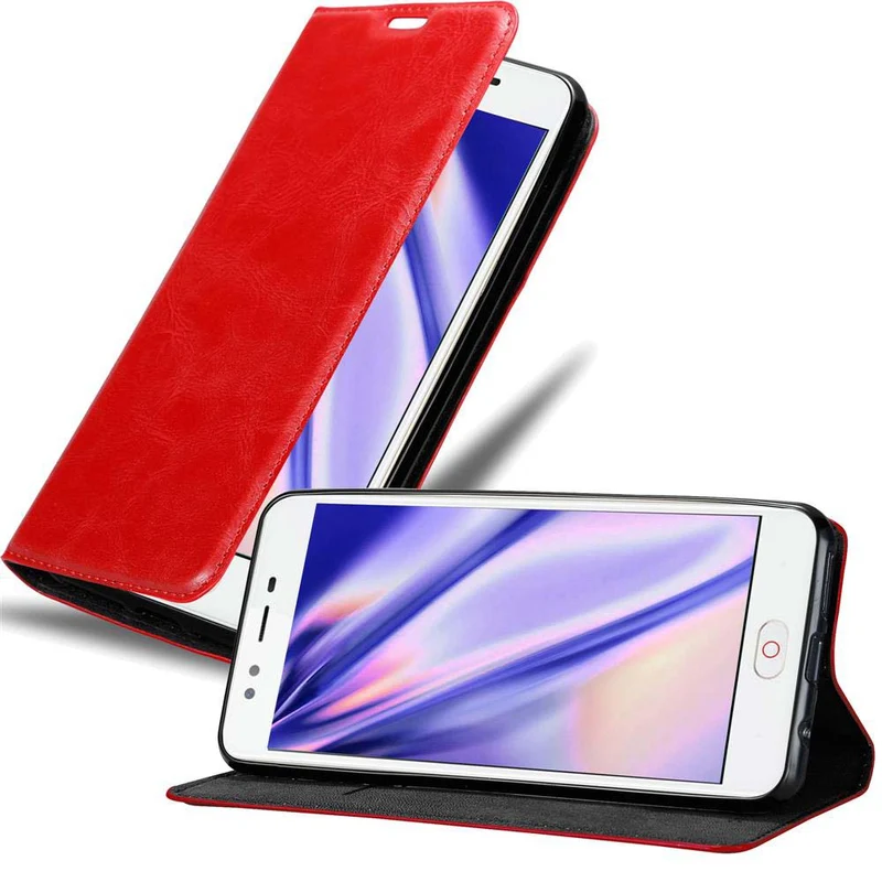 Cadorabo Hülle kompatibel mit ZTE Nubia M2 LITE Schutzhülle mit Magnetverschluss, Standfunktion und Kartenfach