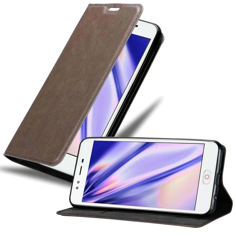 Cadorabo Hülle kompatibel mit ZTE Nubia M2 LITE Schutzhülle mit Magnetverschluss, Standfunktion und Kartenfach