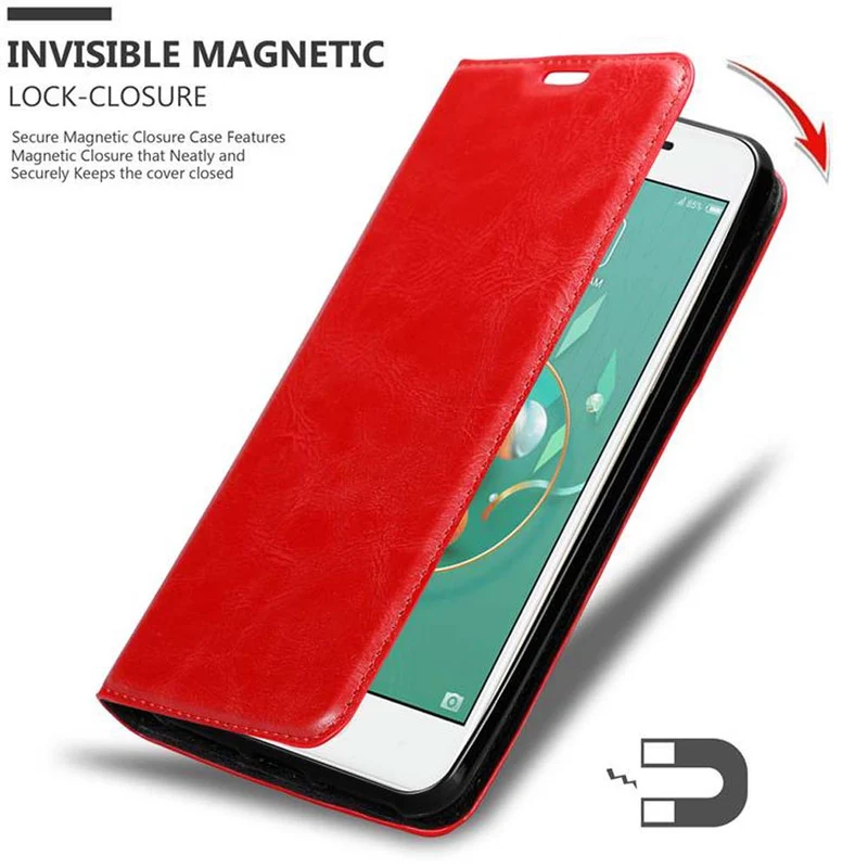 Cadorabo Hülle kompatibel mit ZTE Nubia M2 LITE Schutzhülle mit Magnetverschluss, Standfunktion und Kartenfach