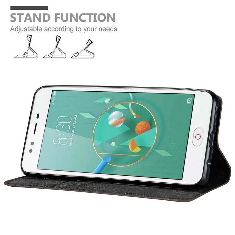 Cadorabo Hülle kompatibel mit ZTE Nubia M2 LITE Schutzhülle mit Magnetverschluss, Standfunktion und Kartenfach