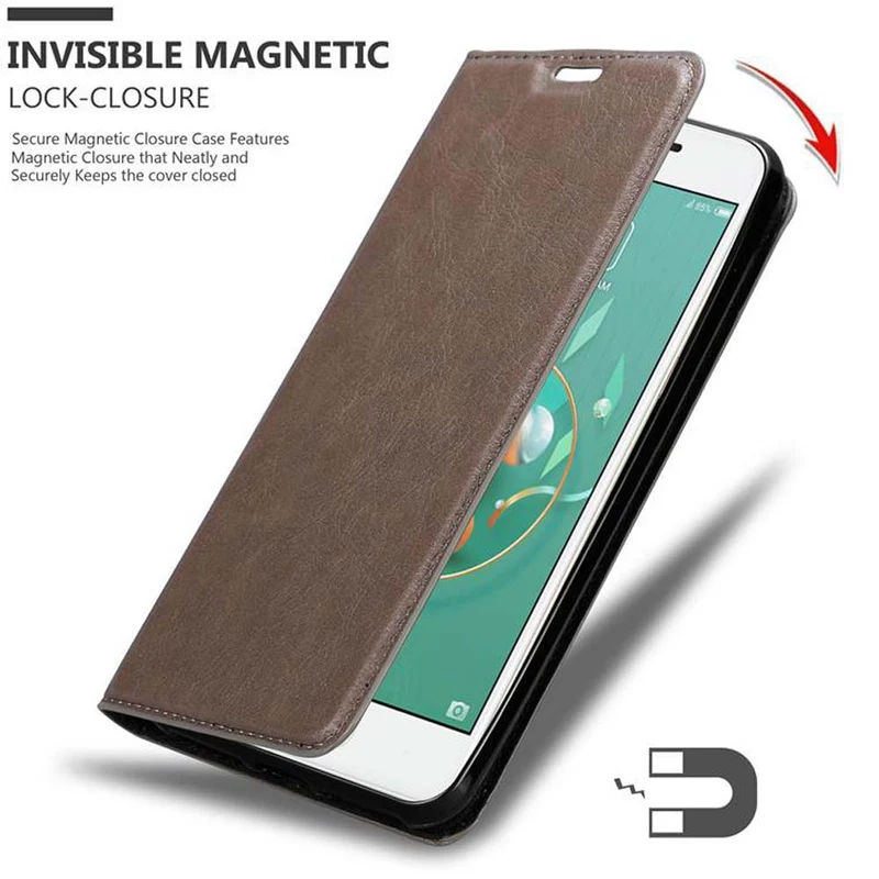 Cadorabo Hülle kompatibel mit ZTE Nubia M2 LITE Schutzhülle mit Magnetverschluss, Standfunktion und Kartenfach