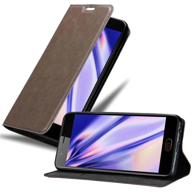 Cadorabo Hülle kompatibel mit ZTE Nubia M2 Schutzhülle mit Magnetverschluss, Standfunktion und Kartenfach