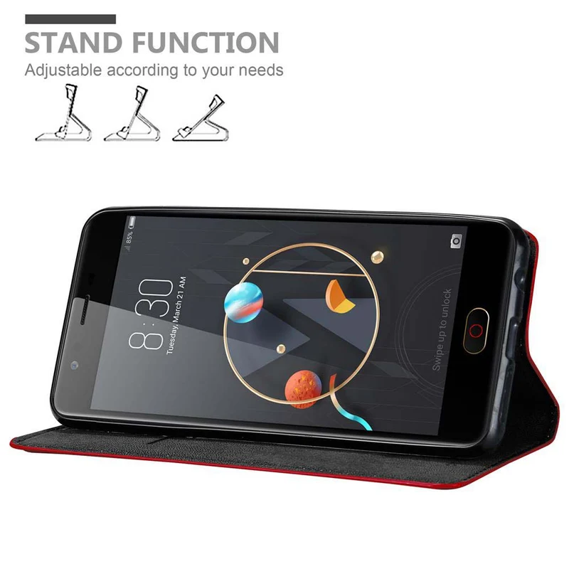 Cadorabo Hülle kompatibel mit ZTE Nubia M2 Schutzhülle mit Magnetverschluss, Standfunktion und Kartenfach