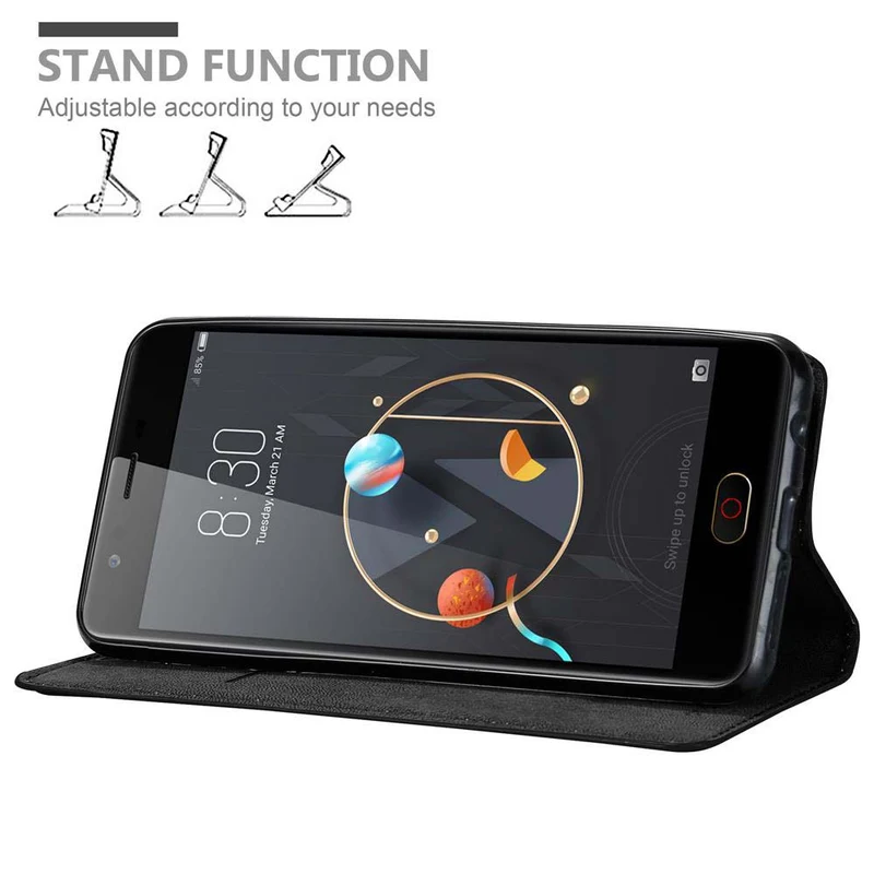 Cadorabo Hülle kompatibel mit ZTE Nubia M2 Schutzhülle mit Magnetverschluss, Standfunktion und Kartenfach