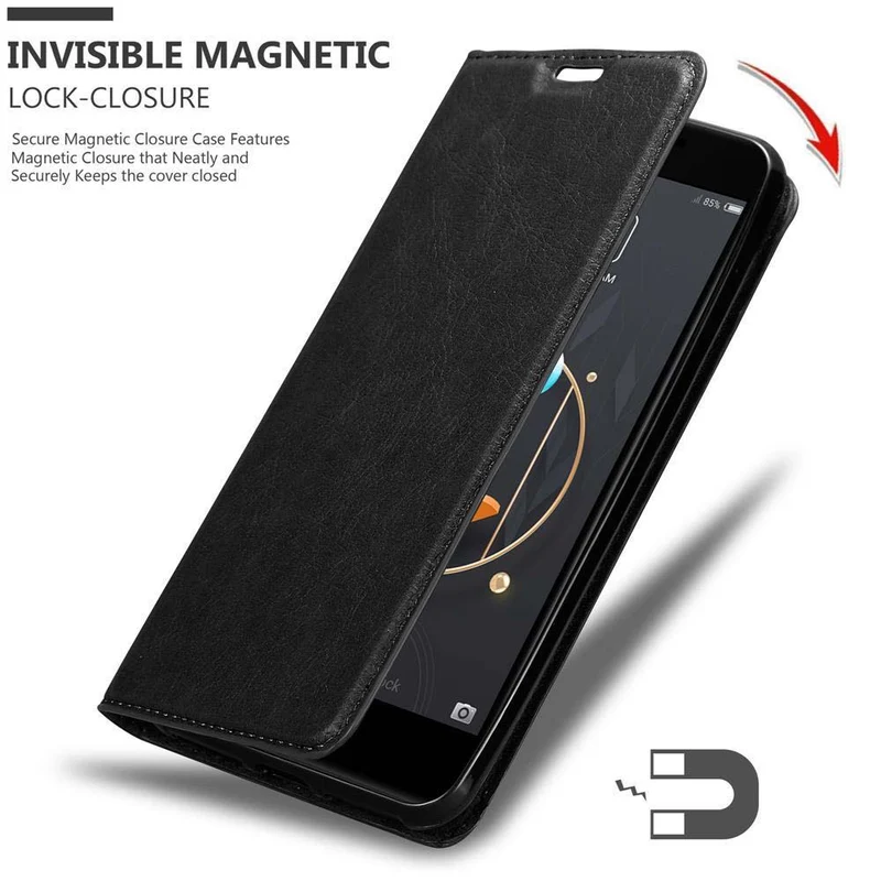 Cadorabo Hülle kompatibel mit ZTE Nubia M2 Schutzhülle mit Magnetverschluss, Standfunktion und Kartenfach