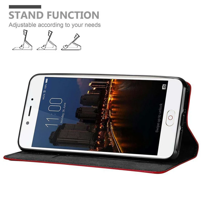 Cadorabo Hülle kompatibel mit ZTE Nubia N2 Schutzhülle mit Magnetverschluss, Standfunktion und Kartenfach