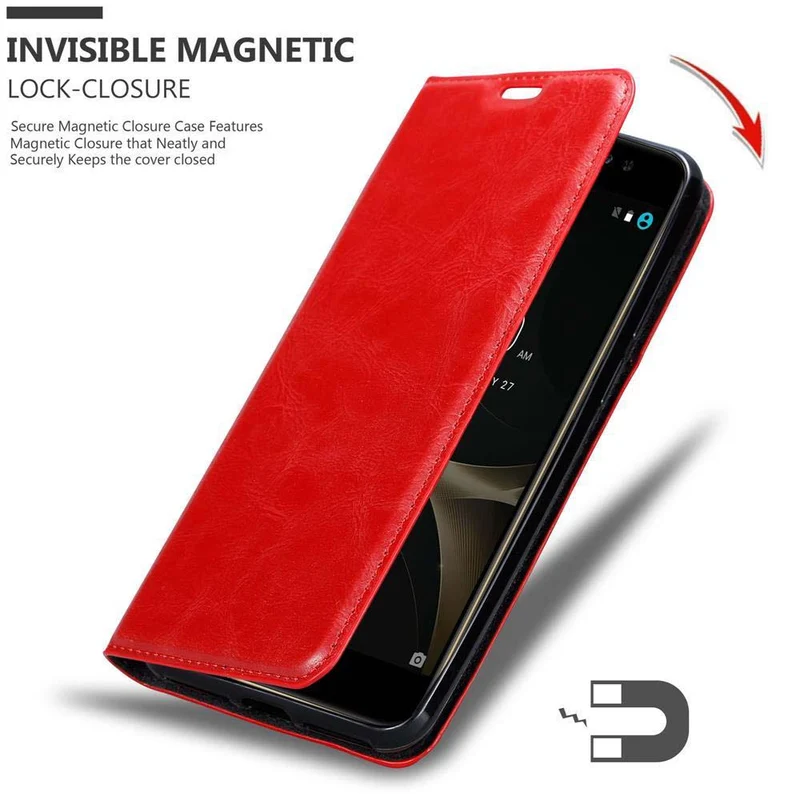Cadorabo Hülle kompatibel mit ZTE Nubia N1 LITE Schutzhülle mit Magnetverschluss, Standfunktion und Kartenfach