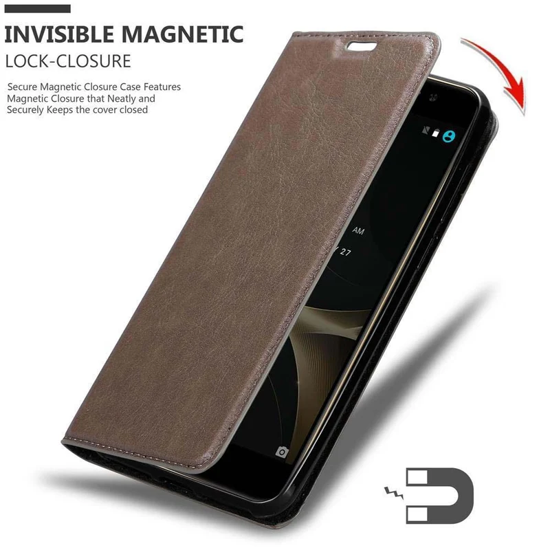 Cadorabo Hülle kompatibel mit ZTE Nubia N1 LITE Schutzhülle mit Magnetverschluss, Standfunktion und Kartenfach