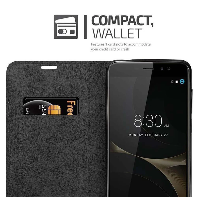 Cadorabo Hülle kompatibel mit ZTE Nubia N1 LITE Schutzhülle mit Magnetverschluss, Standfunktion und Kartenfach