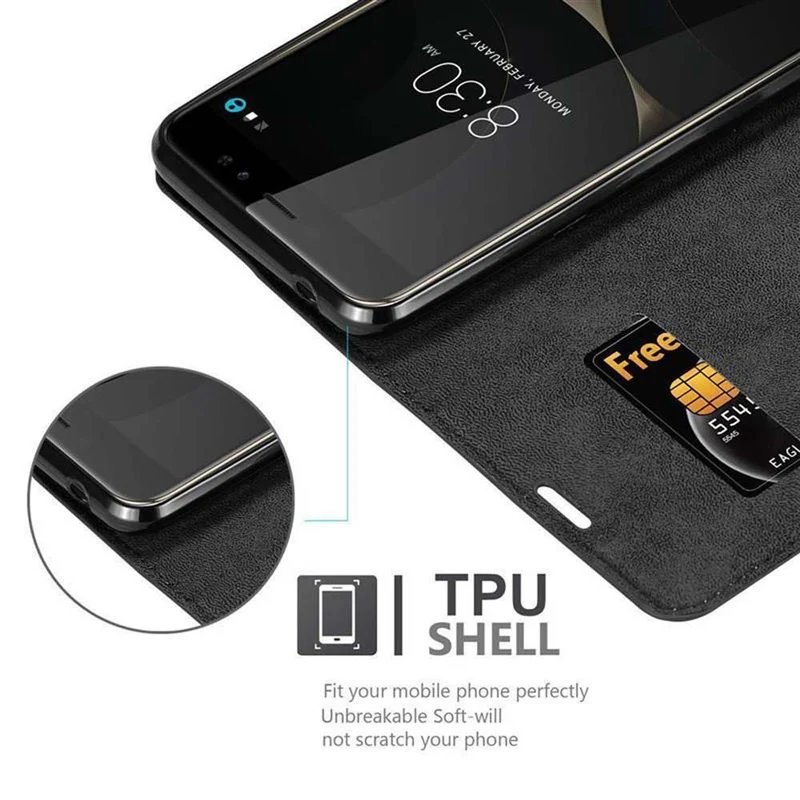 Cadorabo Hülle kompatibel mit ZTE Nubia N1 LITE Schutzhülle mit Magnetverschluss, Standfunktion und Kartenfach