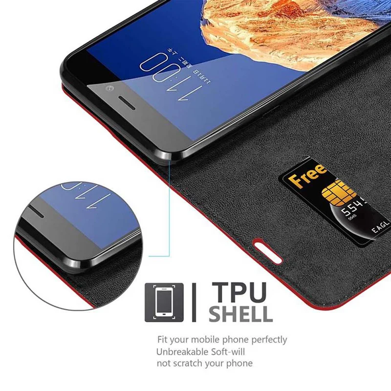 Cadorabo Hülle kompatibel mit ZTE Nubia N1 Schutzhülle mit Magnetverschluss, Standfunktion und Kartenfach
