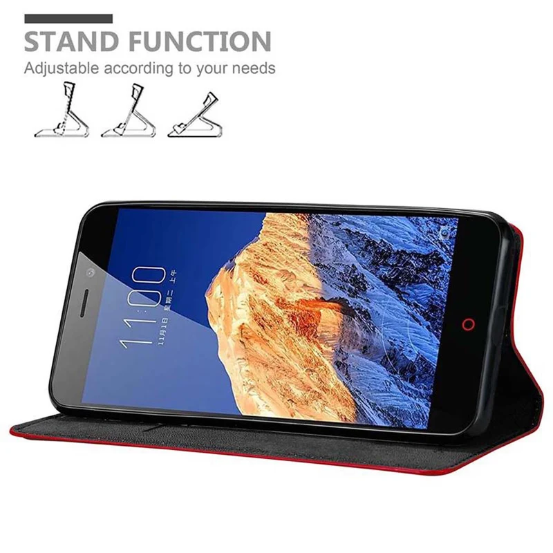 Cadorabo Hülle kompatibel mit ZTE Nubia N1 Schutzhülle mit Magnetverschluss, Standfunktion und Kartenfach