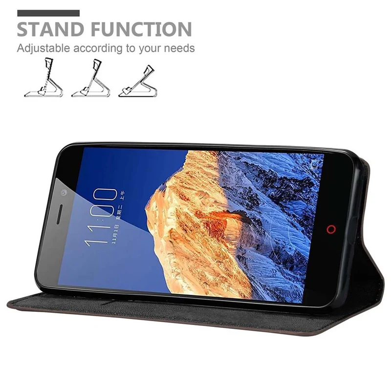 Cadorabo Hülle kompatibel mit ZTE Nubia N1 Schutzhülle mit Magnetverschluss, Standfunktion und Kartenfach