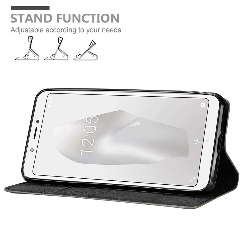 Cadorabo Hülle kompatibel mit BQ Aquaris C Schutzhülle mit Magnetverschluss, Standfunktion und Kartenfach