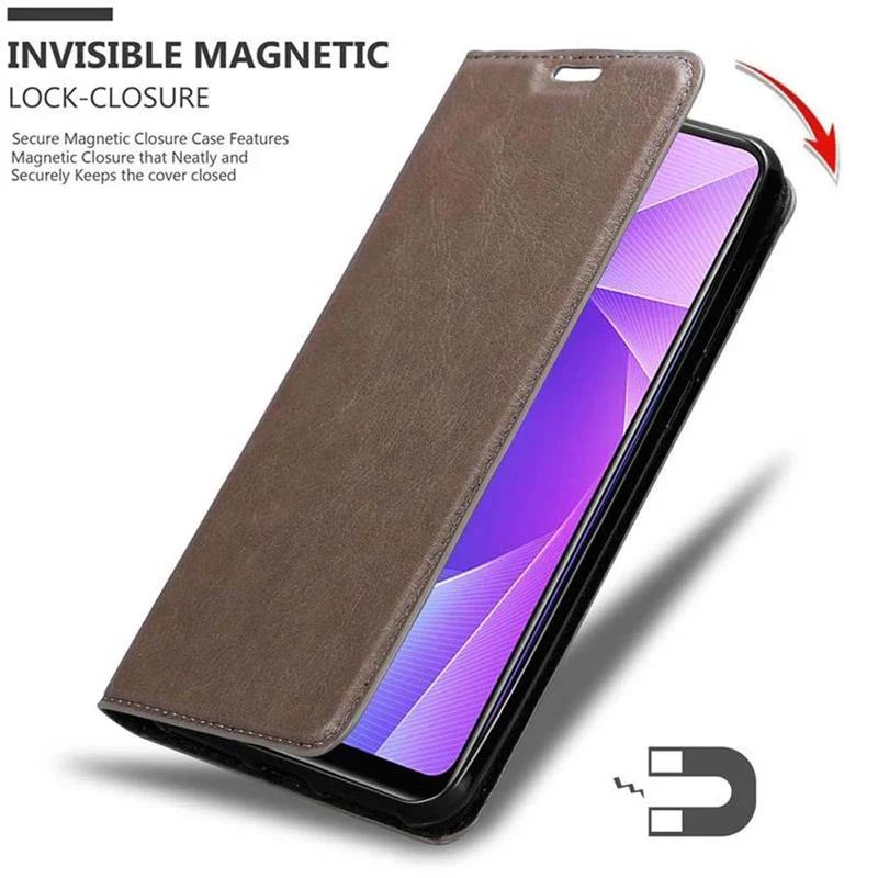 Cadorabo Hülle kompatibel mit Vivo V11i Schutzhülle mit Magnetverschluss, Standfunktion und Kartenfach