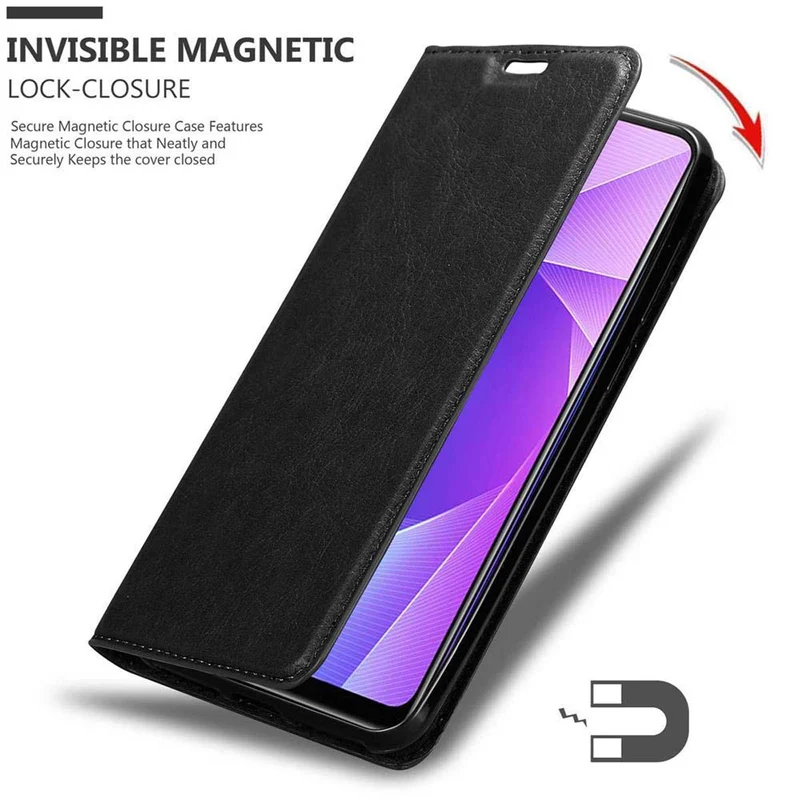 Cadorabo Hülle kompatibel mit Vivo V11i Schutzhülle mit Magnetverschluss, Standfunktion und Kartenfach