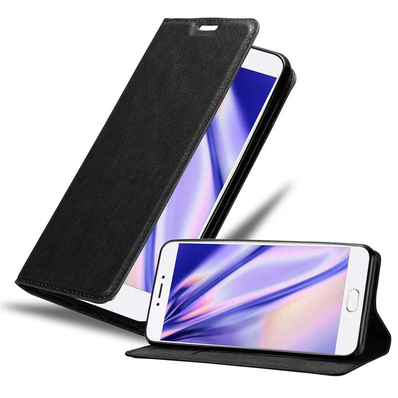 Cadorabo Hülle kompatibel mit MEIZU MX6 Schutzhülle mit Magnetverschluss, Standfunktion und Kartenfach