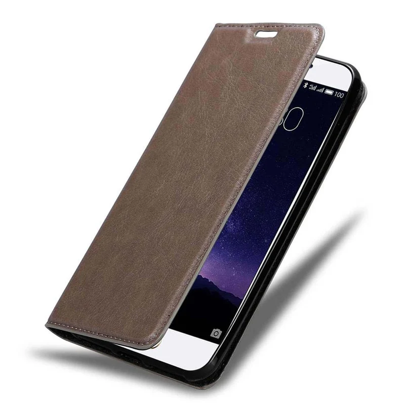 Cadorabo Hülle kompatibel mit MEIZU MX6 Schutzhülle mit Magnetverschluss, Standfunktion und Kartenfach